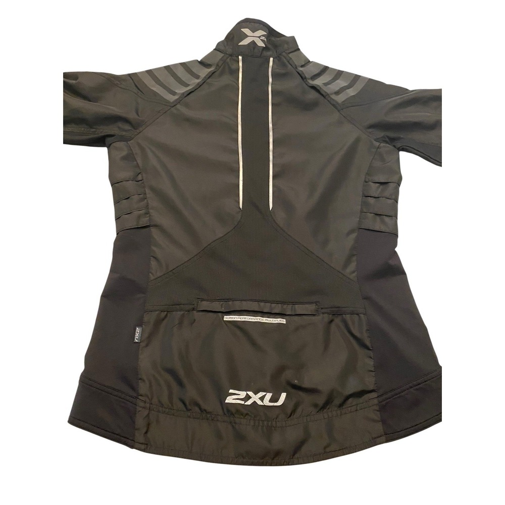 2XU Mens Cycling Jacket Windproof Reflective Black Full Zip Running Outerwear S - Picture 7 of 8